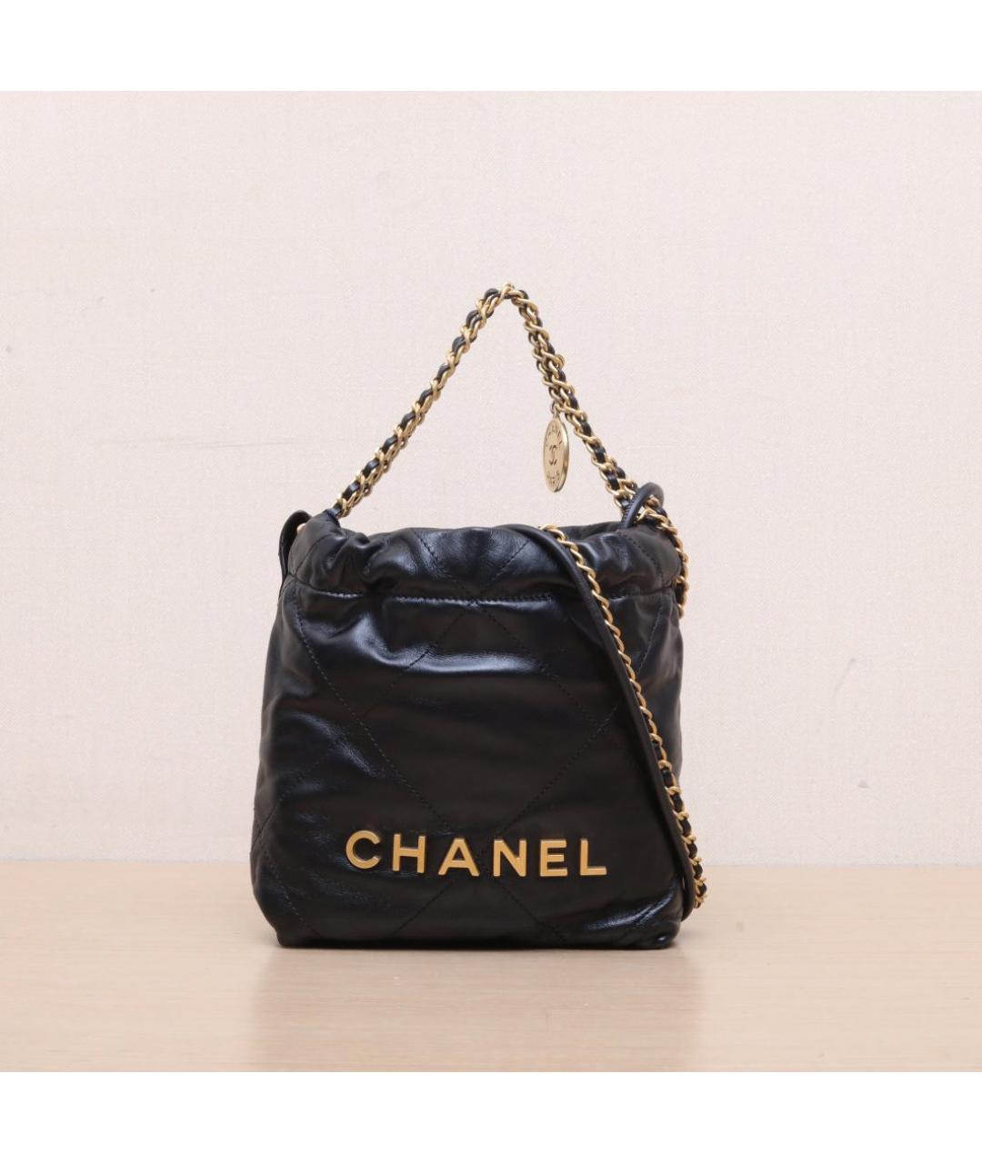 CHANEL Черная кожаная сумка через плечо, фото 3
