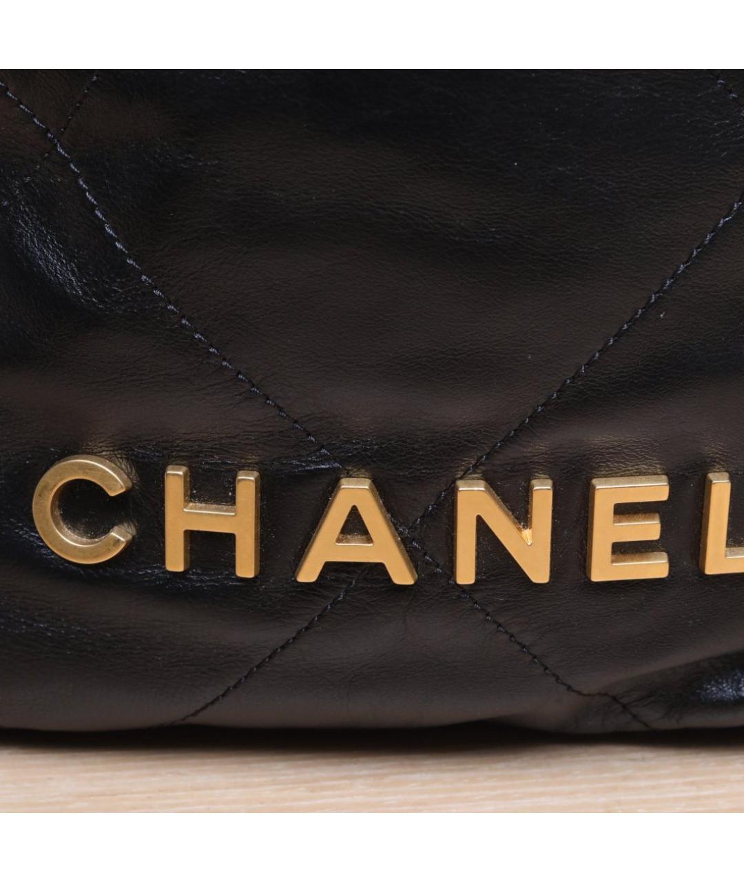 CHANEL Черная кожаная сумка через плечо, фото 8
