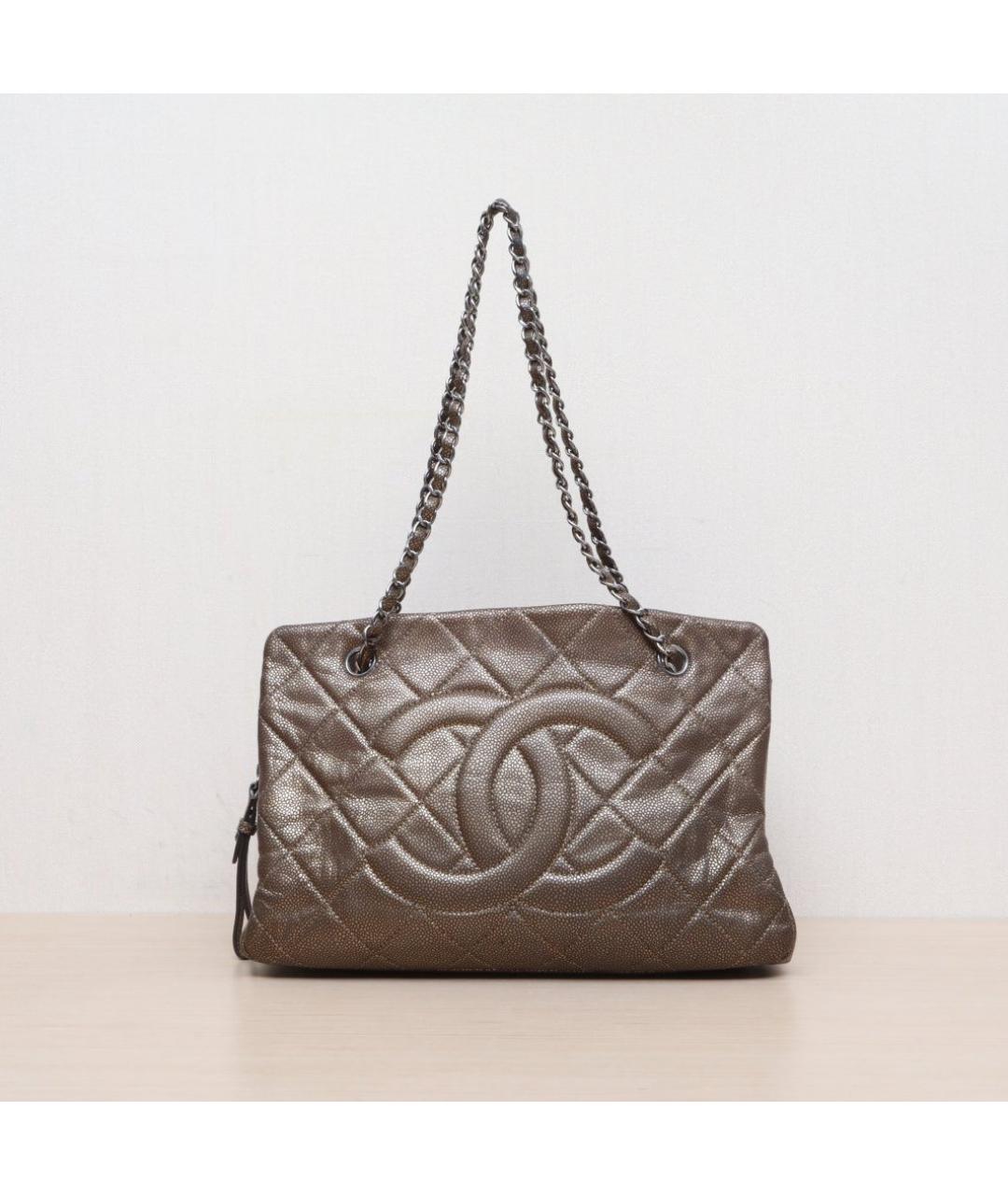 CHANEL Золотая сумка через плечо, фото 3