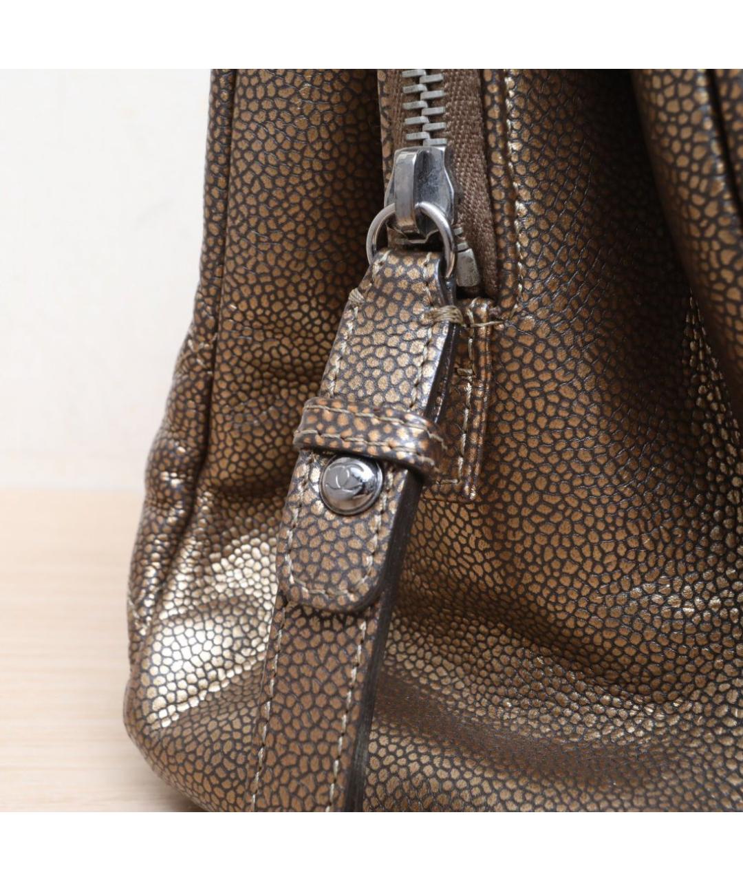 CHANEL Золотая сумка через плечо, фото 8
