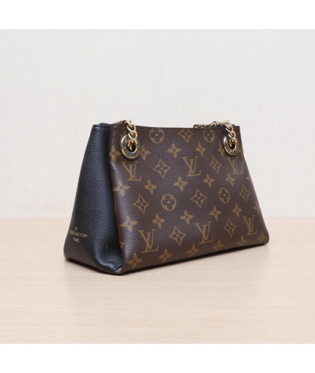 LOUIS VUITTON Коричневая кожаная сумка через плечо, фото 6