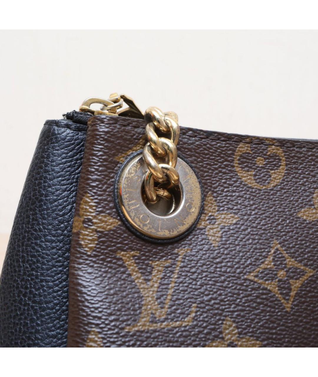 LOUIS VUITTON Коричневая кожаная сумка через плечо, фото 8