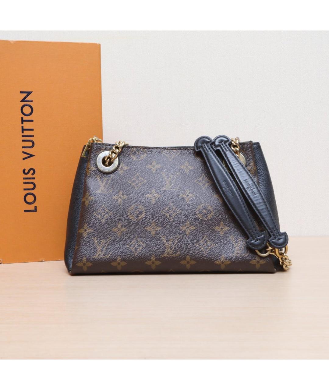 LOUIS VUITTON Коричневая кожаная сумка через плечо, фото 2