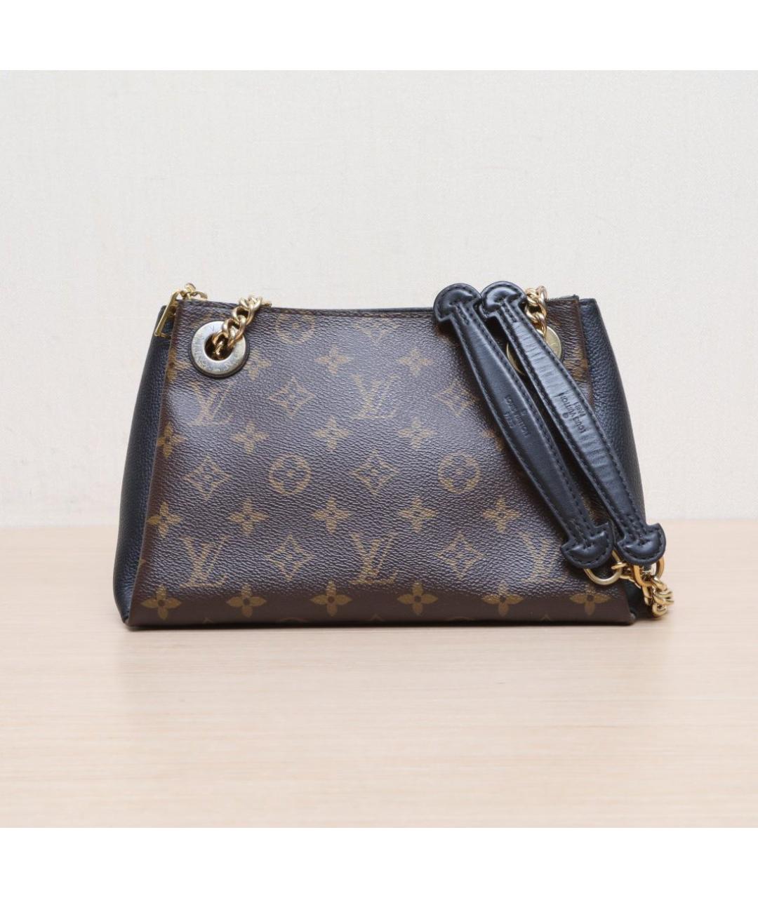 LOUIS VUITTON Коричневая кожаная сумка через плечо, фото 3