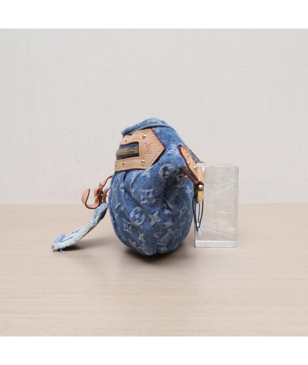 LOUIS VUITTON Синяя деним поясная сумка, фото 5