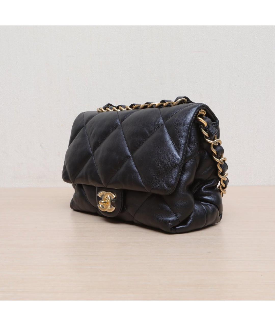 CHANEL Черная кожаная сумка через плечо, фото 4