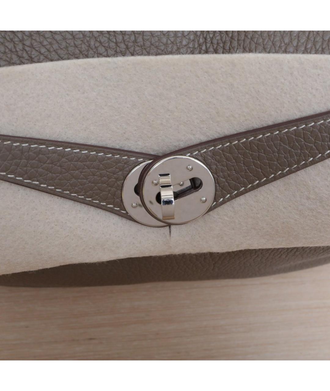 HERMES Коричневая кожаная сумка тоут, фото 4