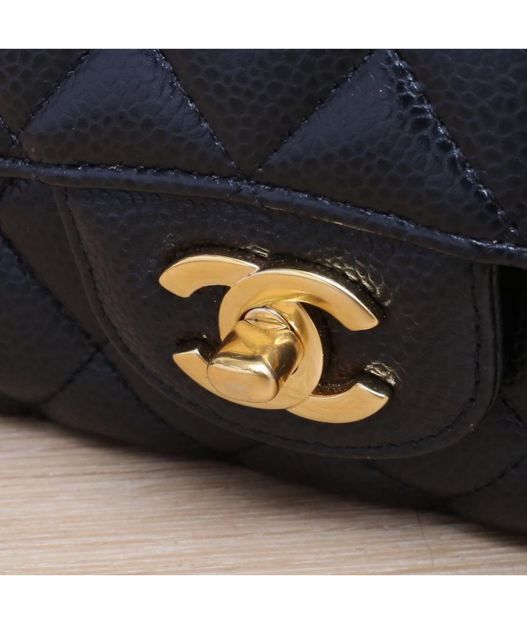 CHANEL Черная кожаная сумка через плечо, фото 8