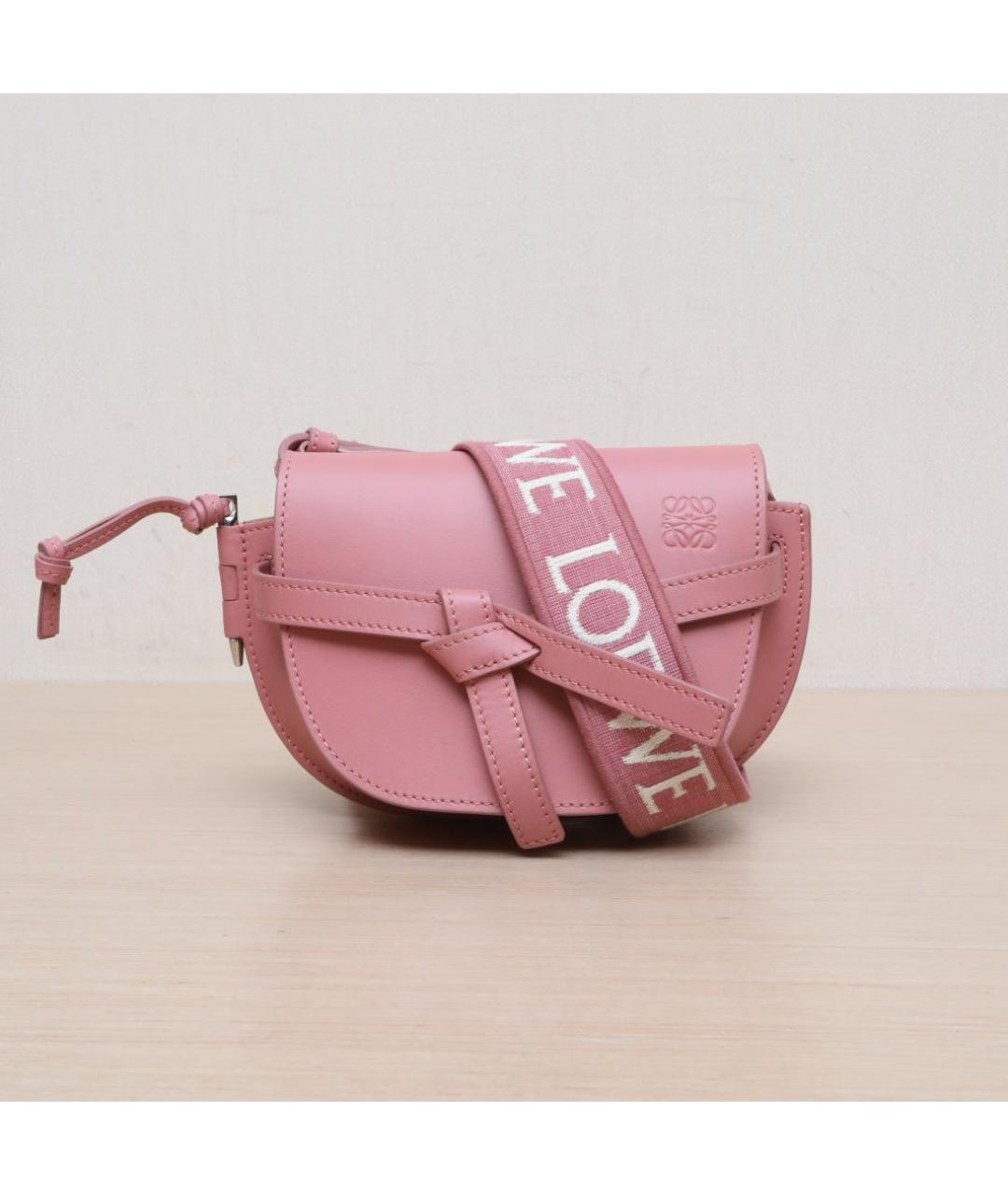 LOEWE Розовая кожаная сумка через плечо, фото 3