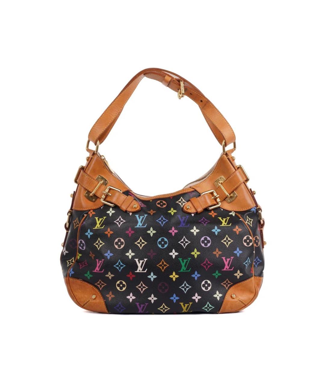 LOUIS VUITTON Черная кожаная сумка тоут, фото 8