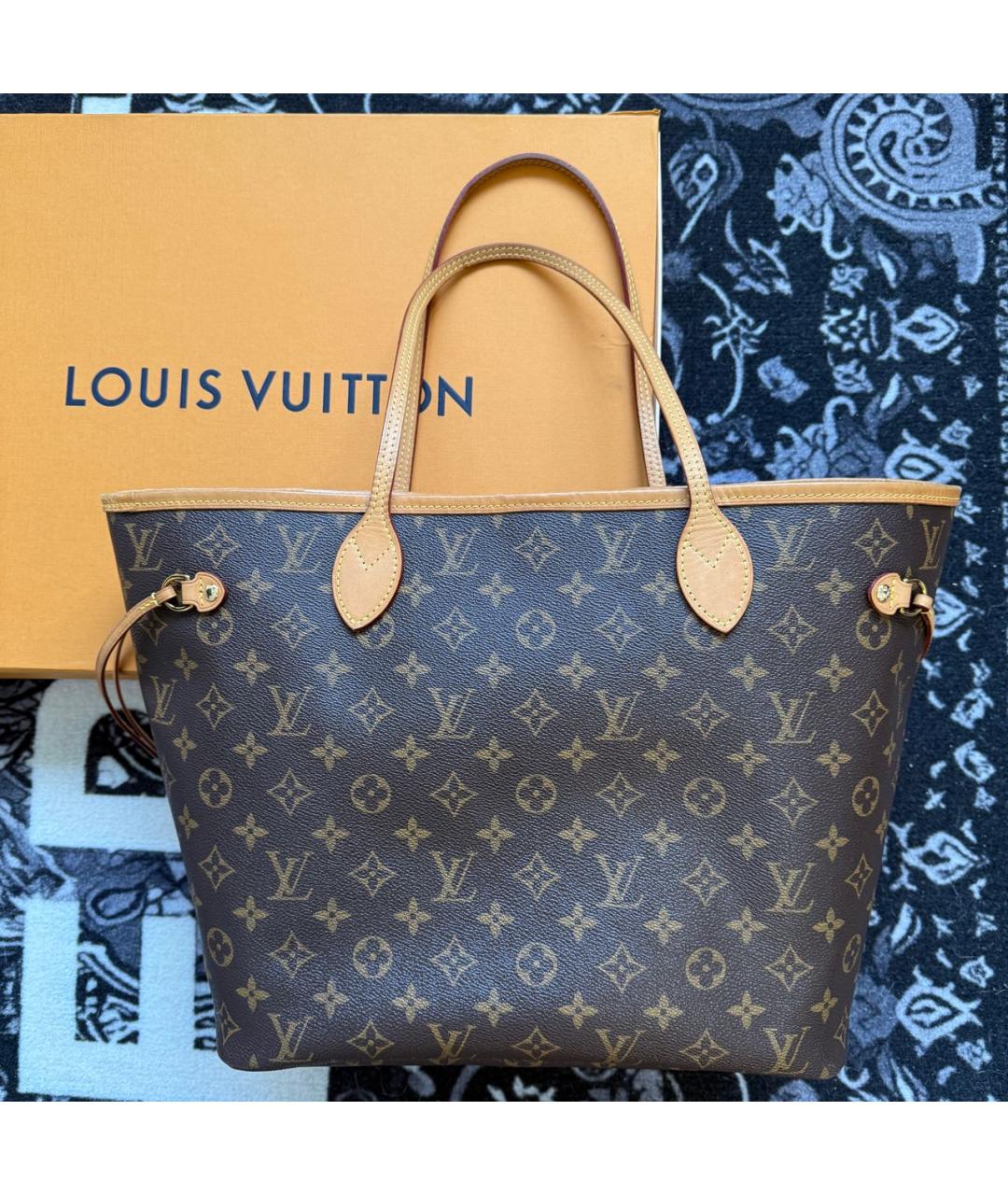 LOUIS VUITTON Коричневая кожаная сумка через плечо, фото 5