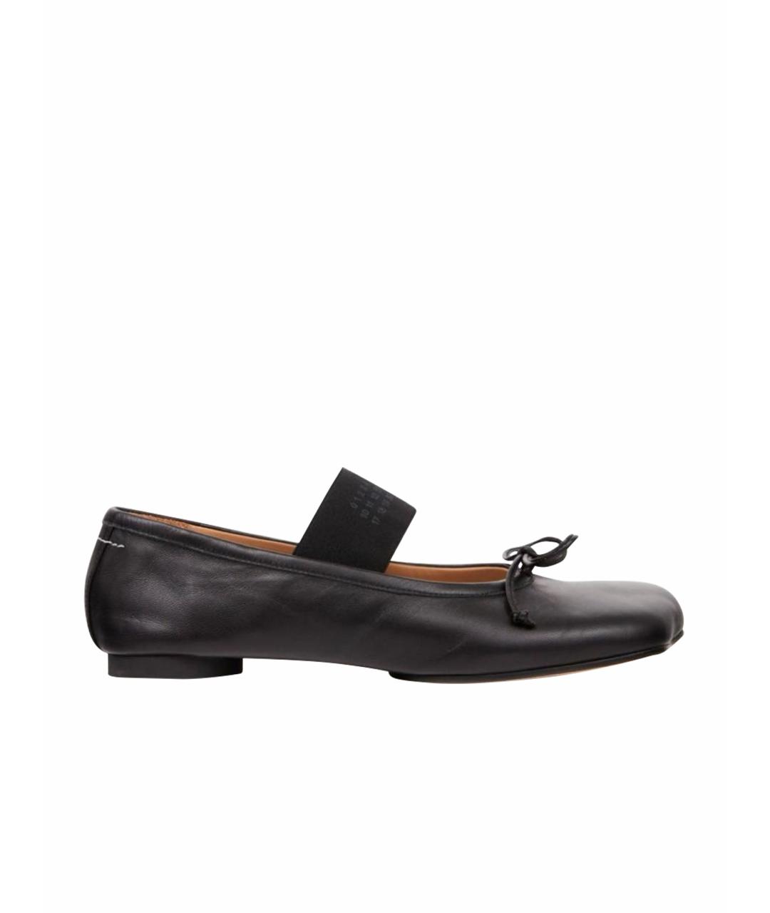 MM6 MAISON MARGIELA Черные кожаные балетки, фото 1