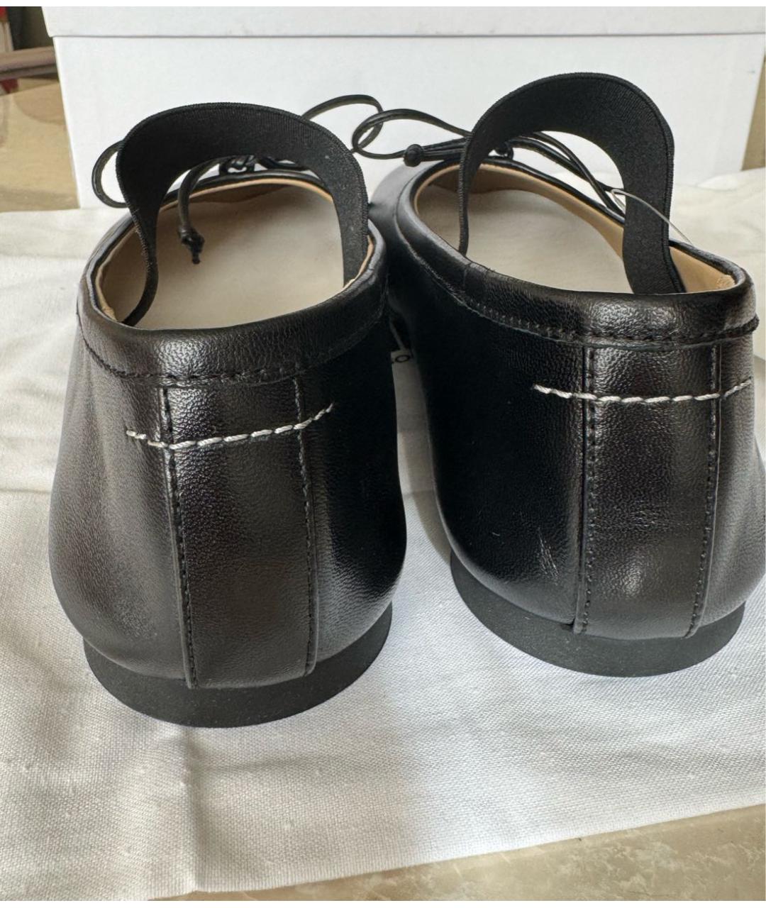 MM6 MAISON MARGIELA Черные кожаные балетки, фото 4