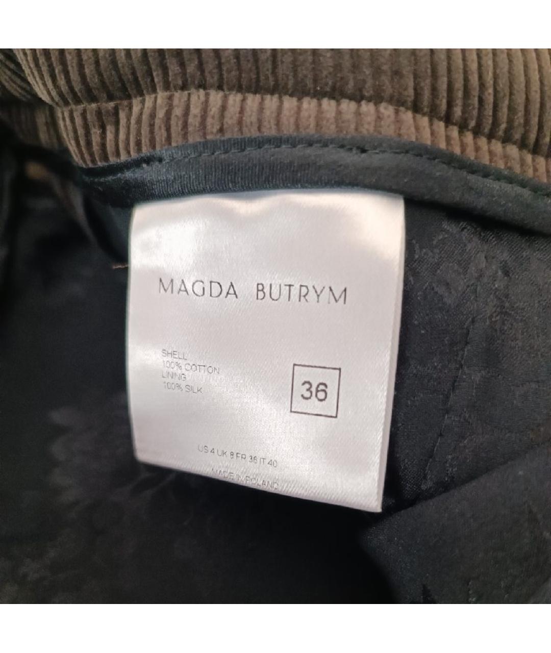 MAGDA BUTRYM Коричневые велюровые брюки широкие, фото 3