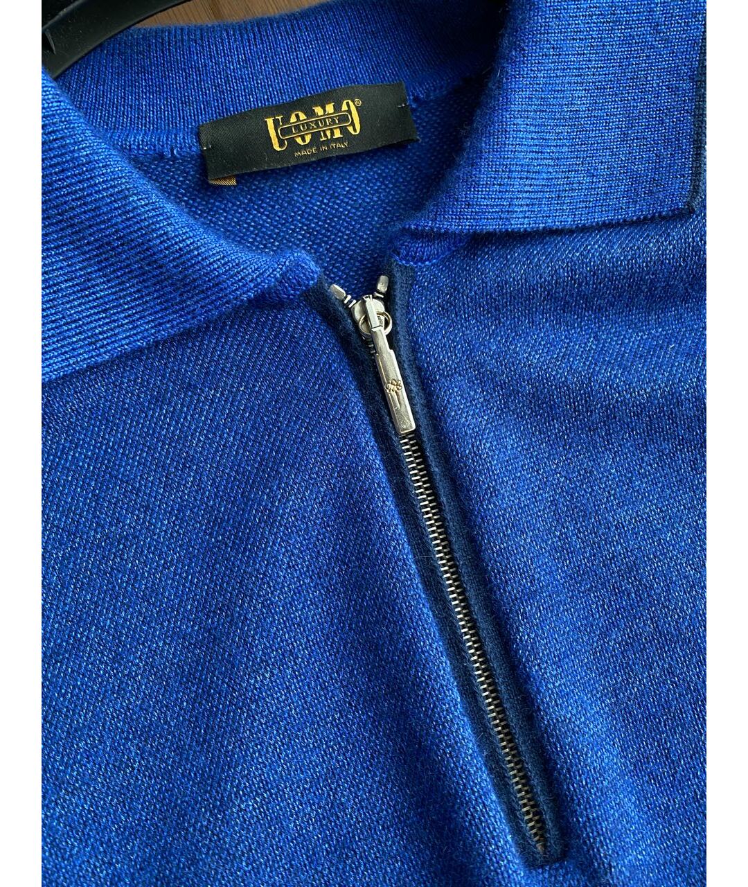 UOMO COLLEZIONI Синий кашемировый джемпер / свитер, фото 4