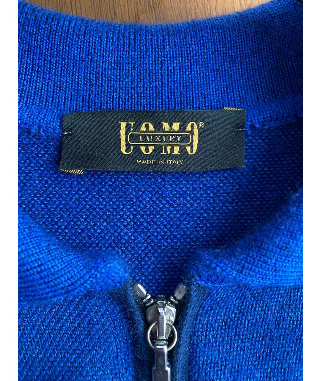 UOMO COLLEZIONI Синий кашемировый джемпер / свитер, фото 3