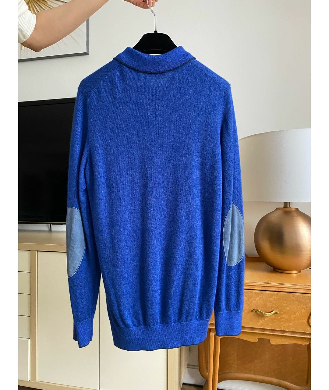 UOMO COLLEZIONI Синий кашемировый джемпер / свитер, фото 2