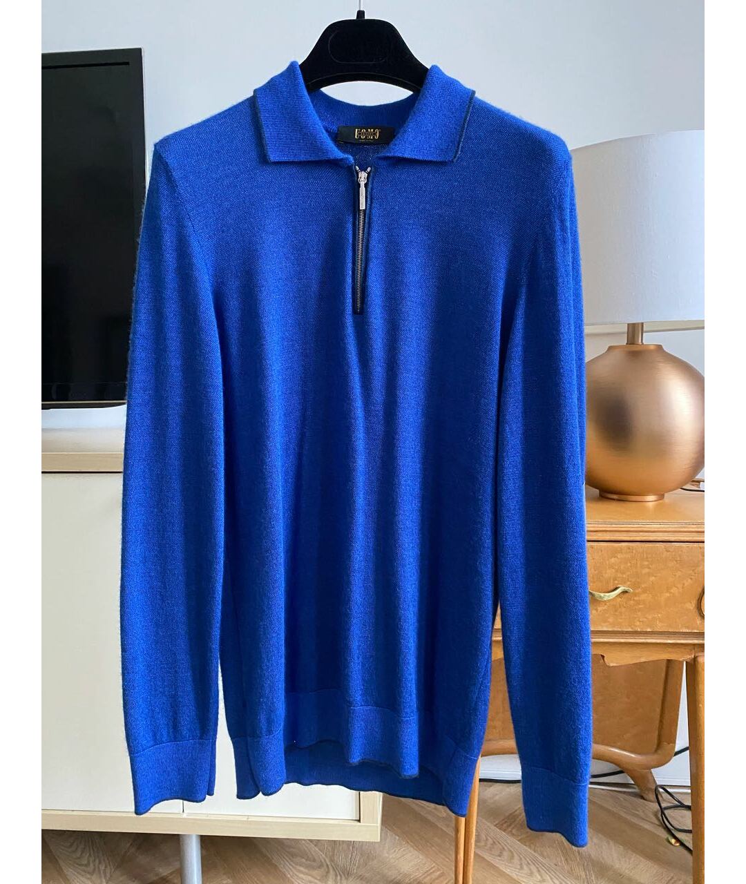 UOMO COLLEZIONI Синий кашемировый джемпер / свитер, фото 6
