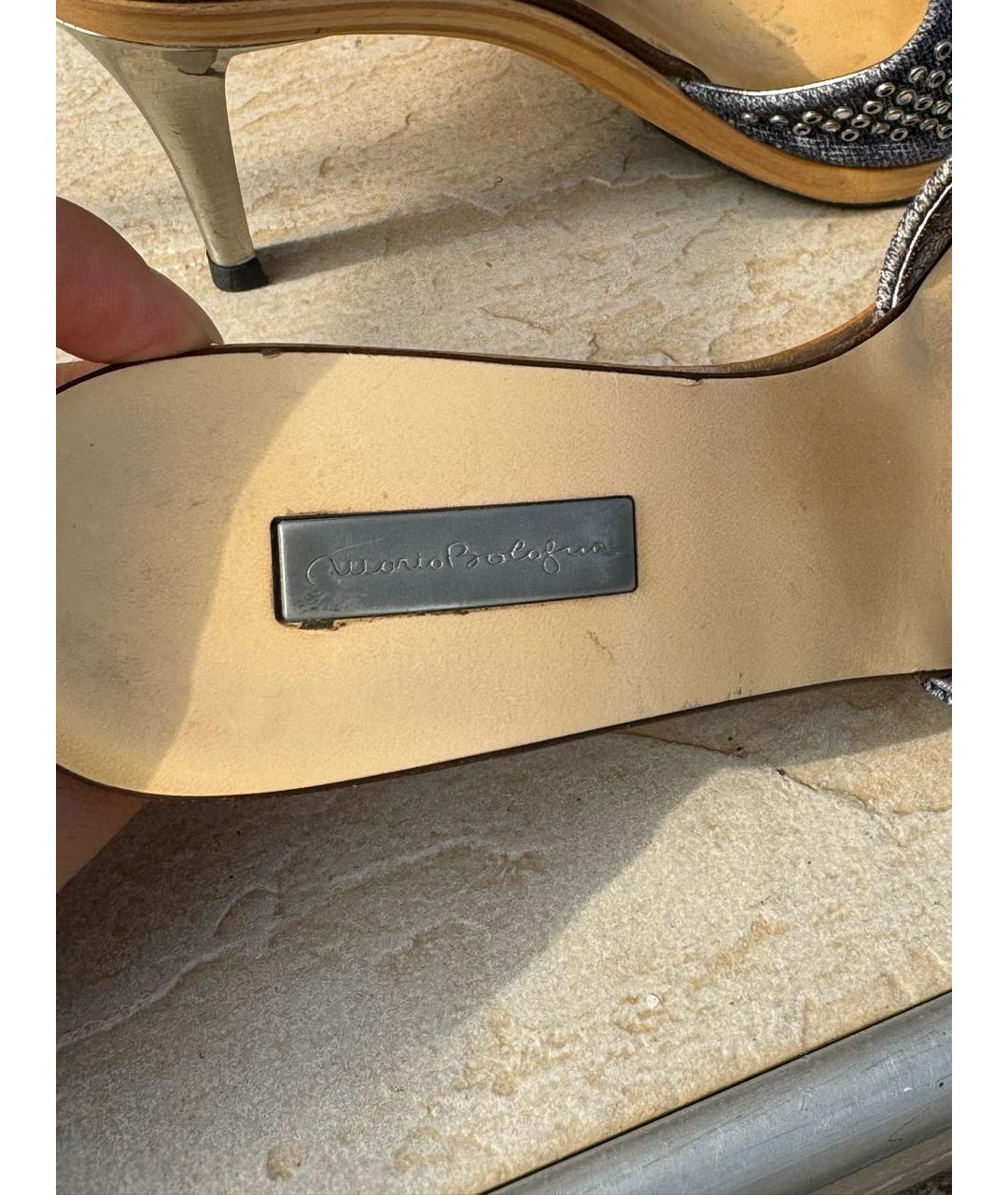 MARIO BADESCU Голубые текстильные мюли, фото 5