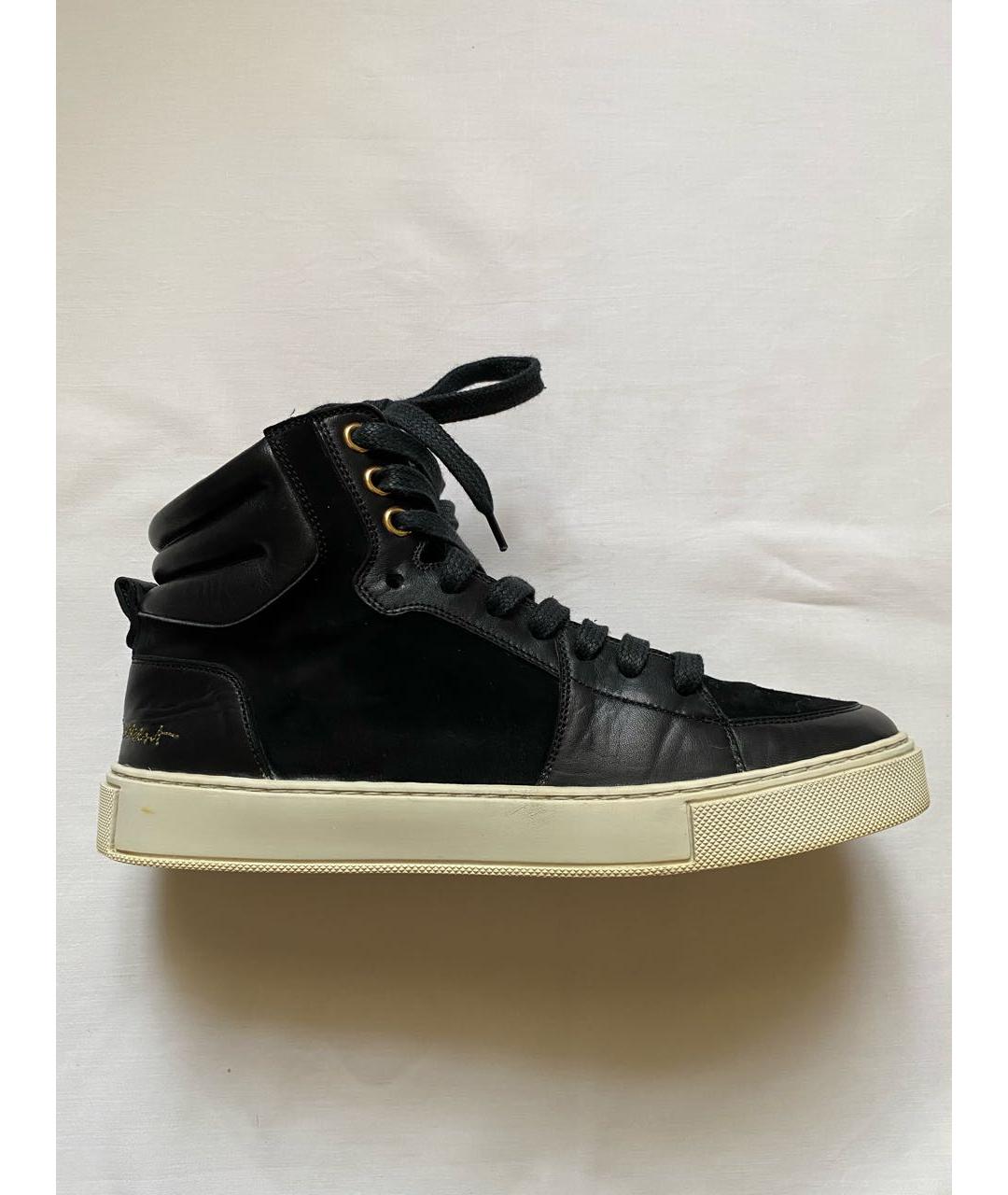 SAINT LAURENT Черные кожаные кеды, фото 9