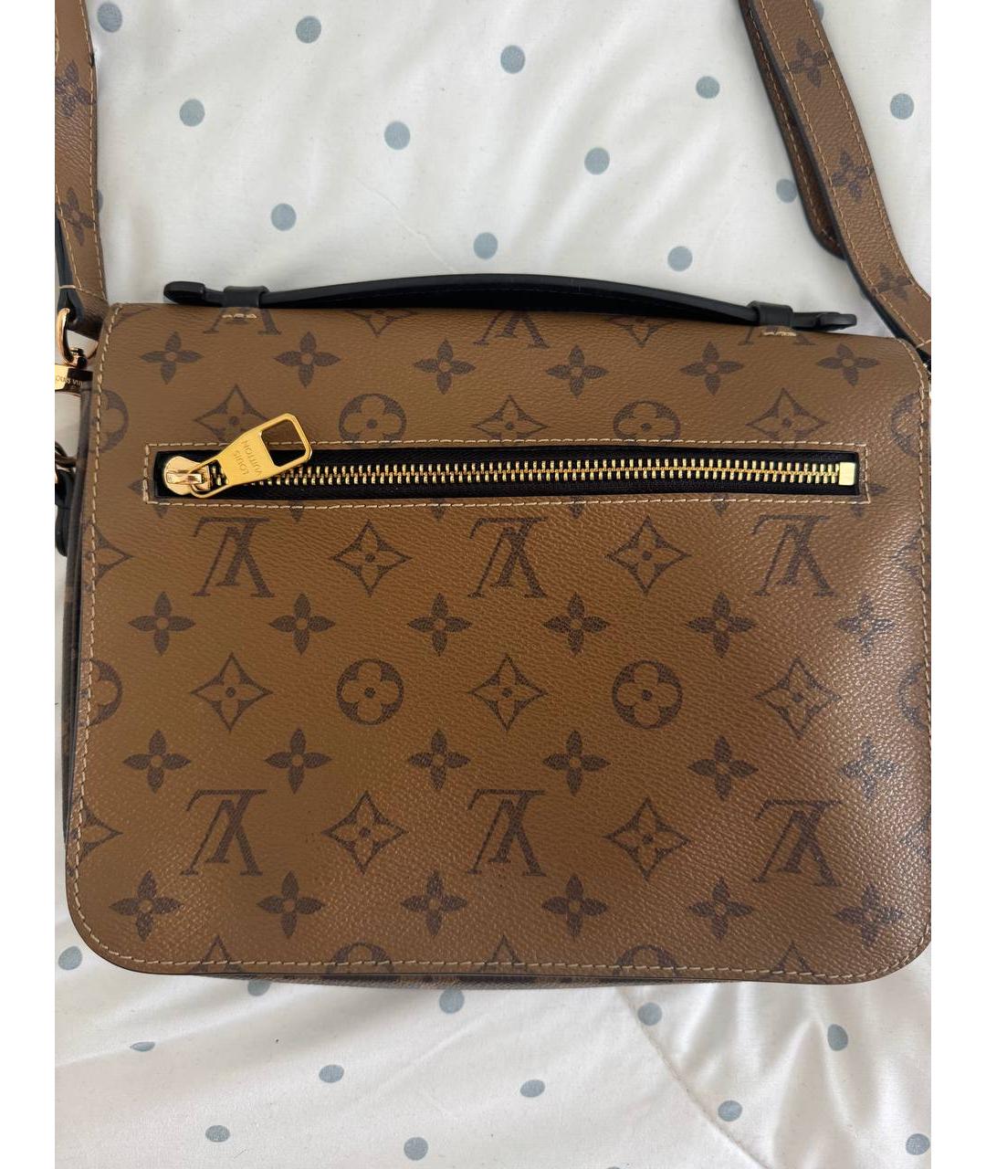 LOUIS VUITTON Бежевая кожаная сумка через плечо, фото 2