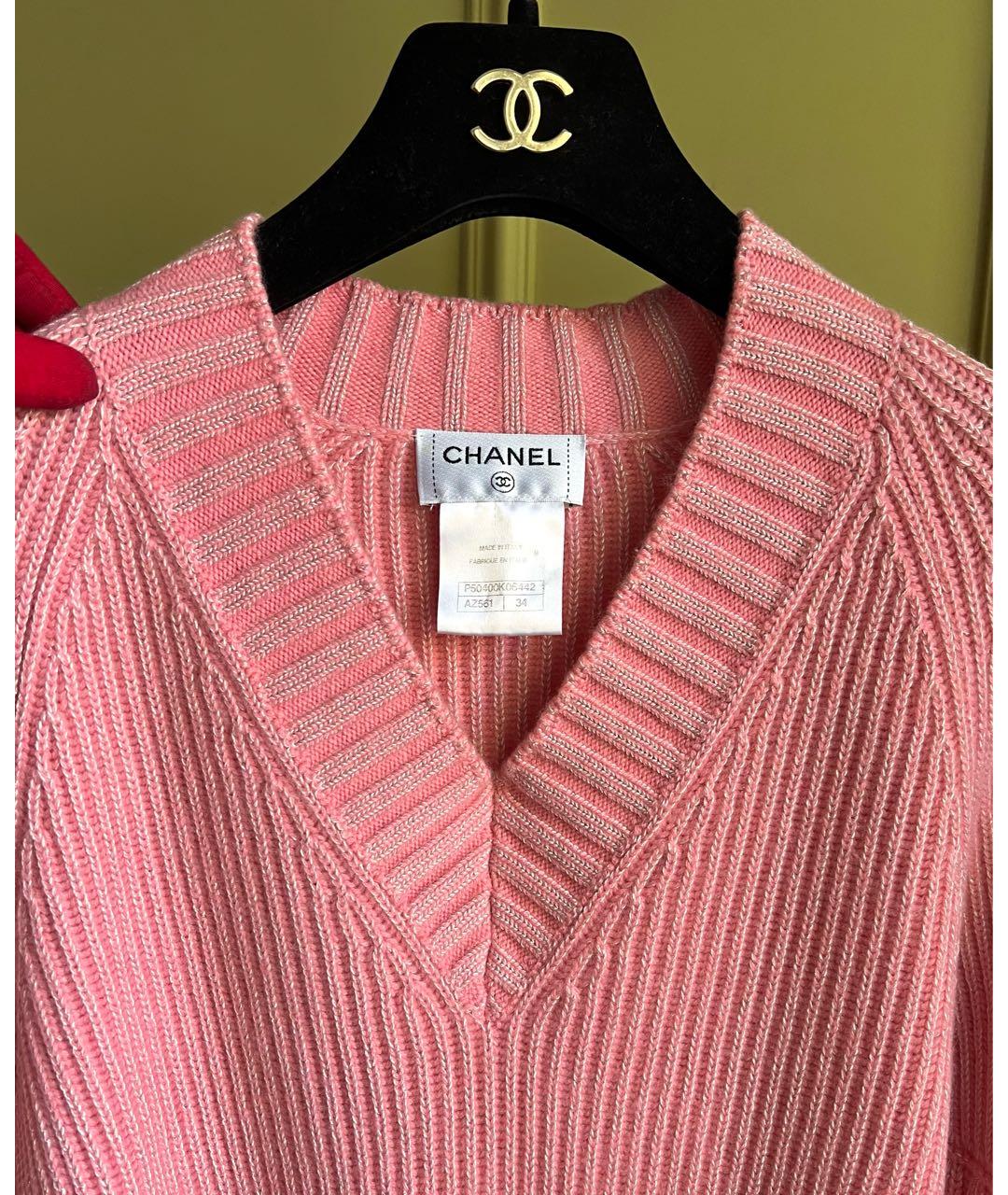 CHANEL Розовый джемпер / свитер, фото 2