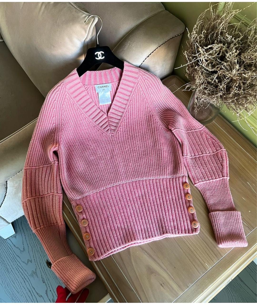 CHANEL Розовый джемпер / свитер, фото 4