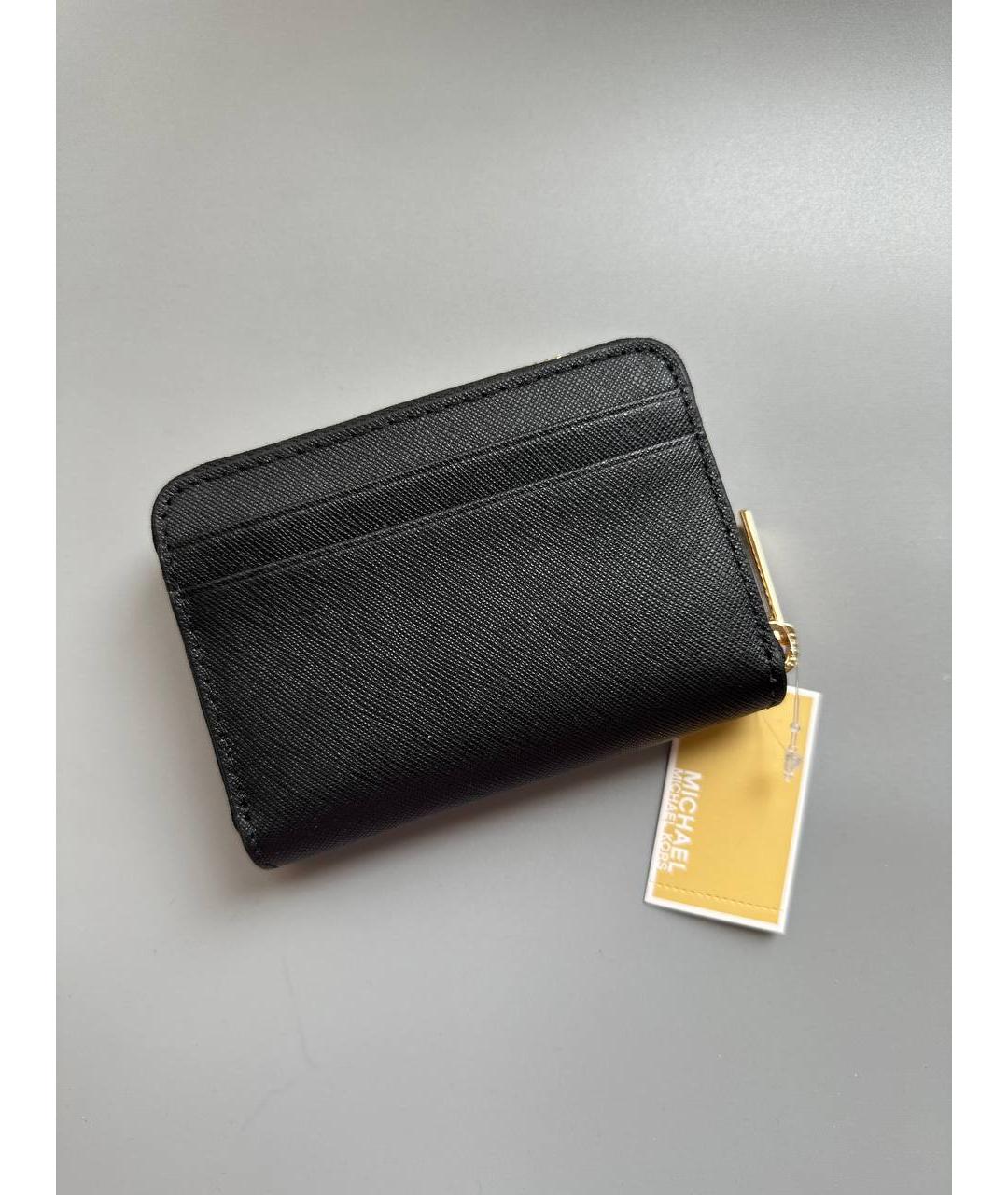 MICHAEL KORS Черный кожаный кошелек, фото 4