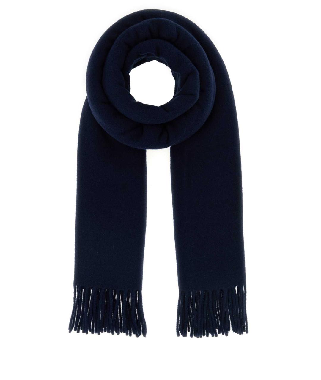 MAISON KITSUNE Синий шерстяной шарф, фото 1