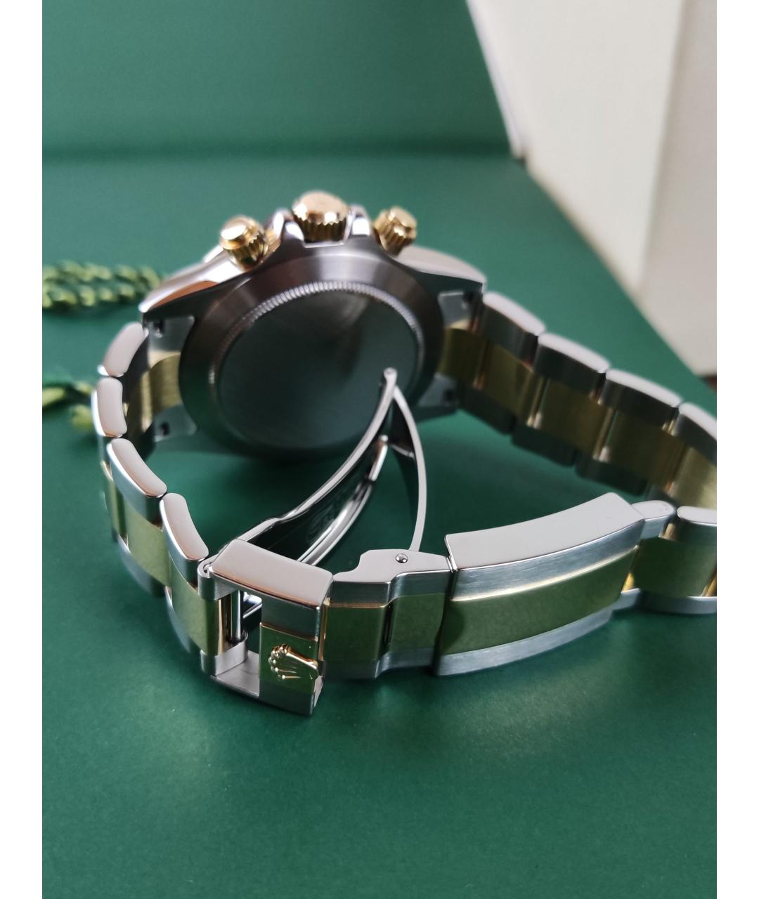 ROLEX Черные часы из желтого золота, фото 5