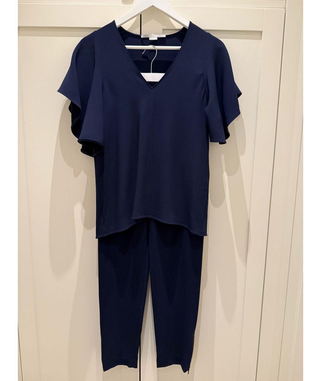 STELLA MCCARTNEY Темно-синий вискозный костюм с брюками, фото 3