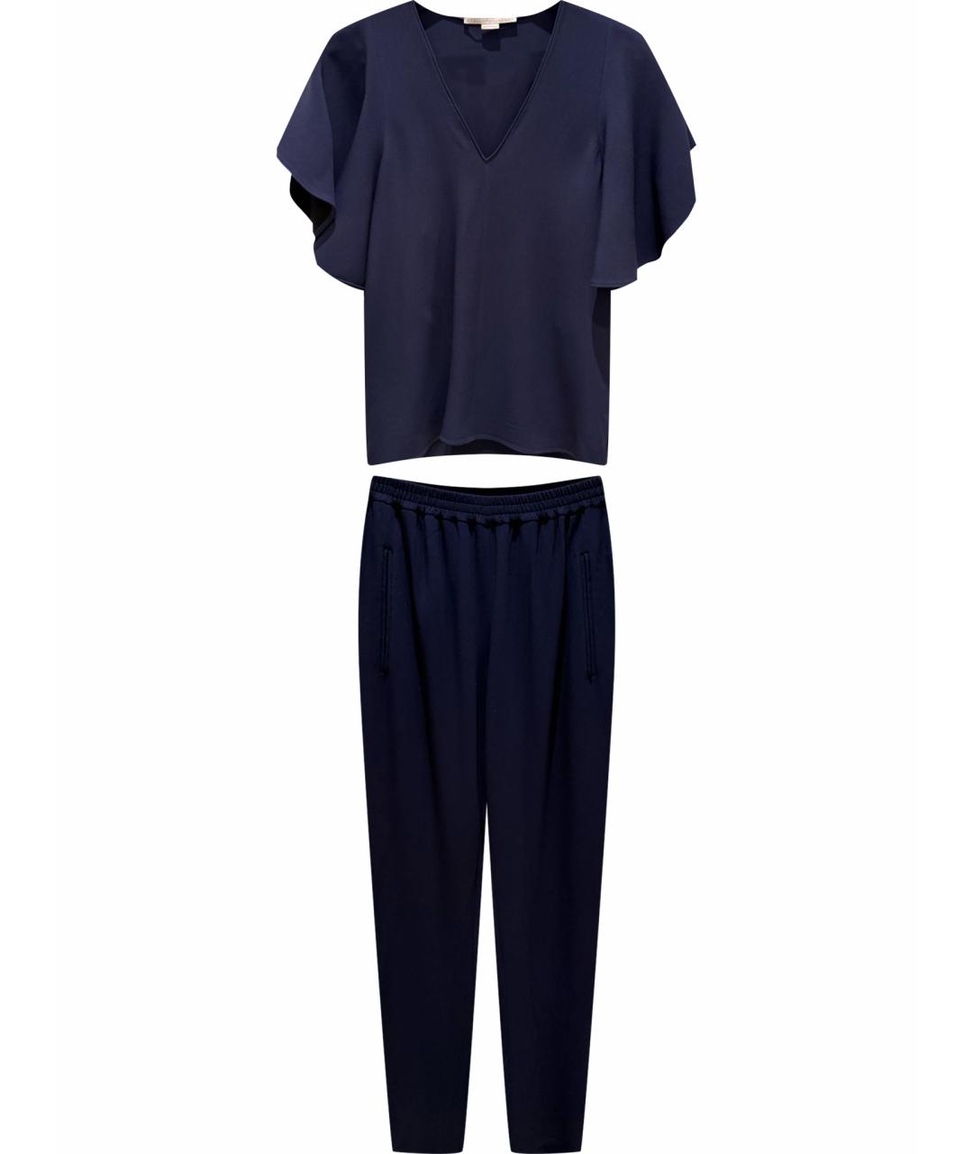 STELLA MCCARTNEY Темно-синий вискозный костюм с брюками, фото 1