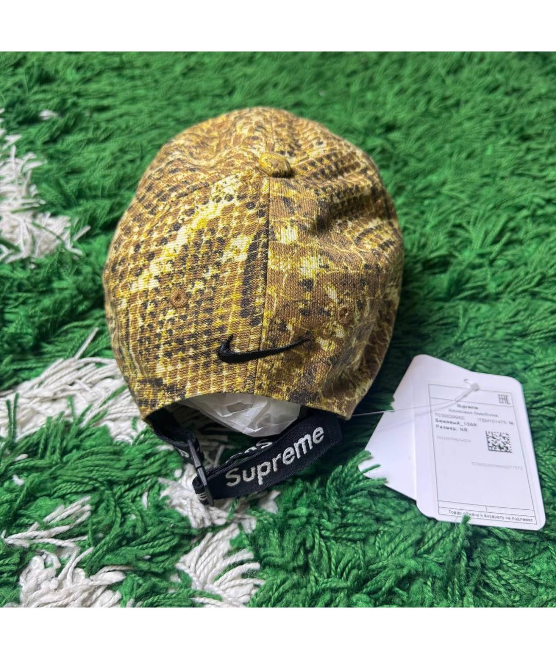 SUPREME Горчичная хлопковая кепка/бейсболка, фото 5