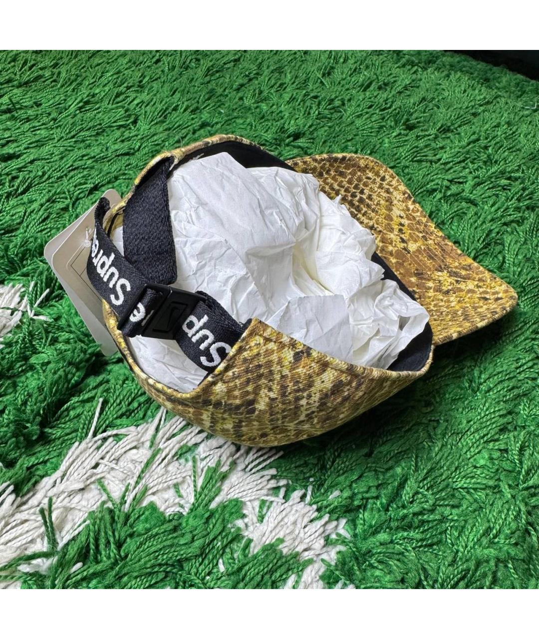 SUPREME Горчичная хлопковая кепка/бейсболка, фото 4