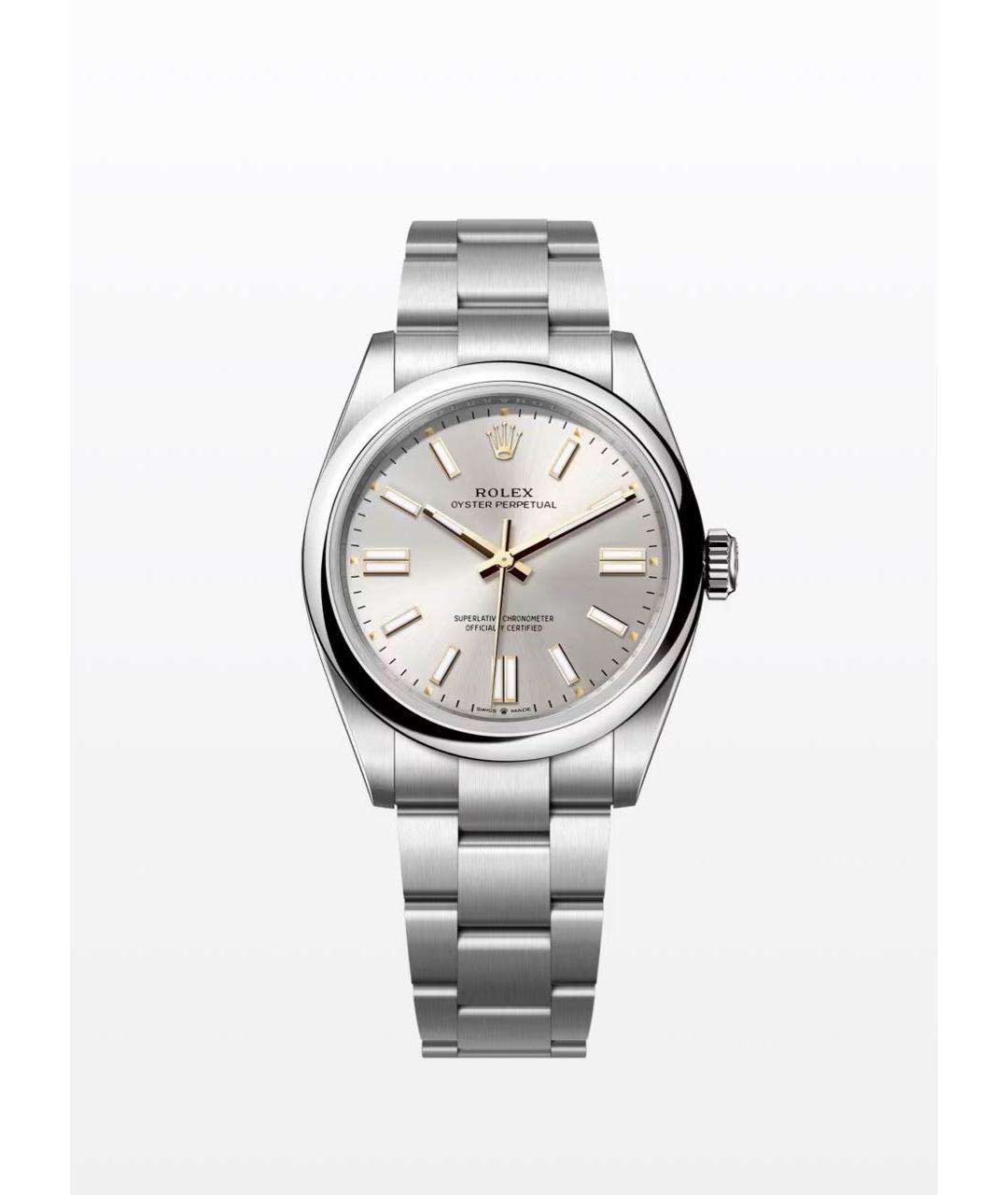 ROLEX Серебряные стальные часы, фото 3