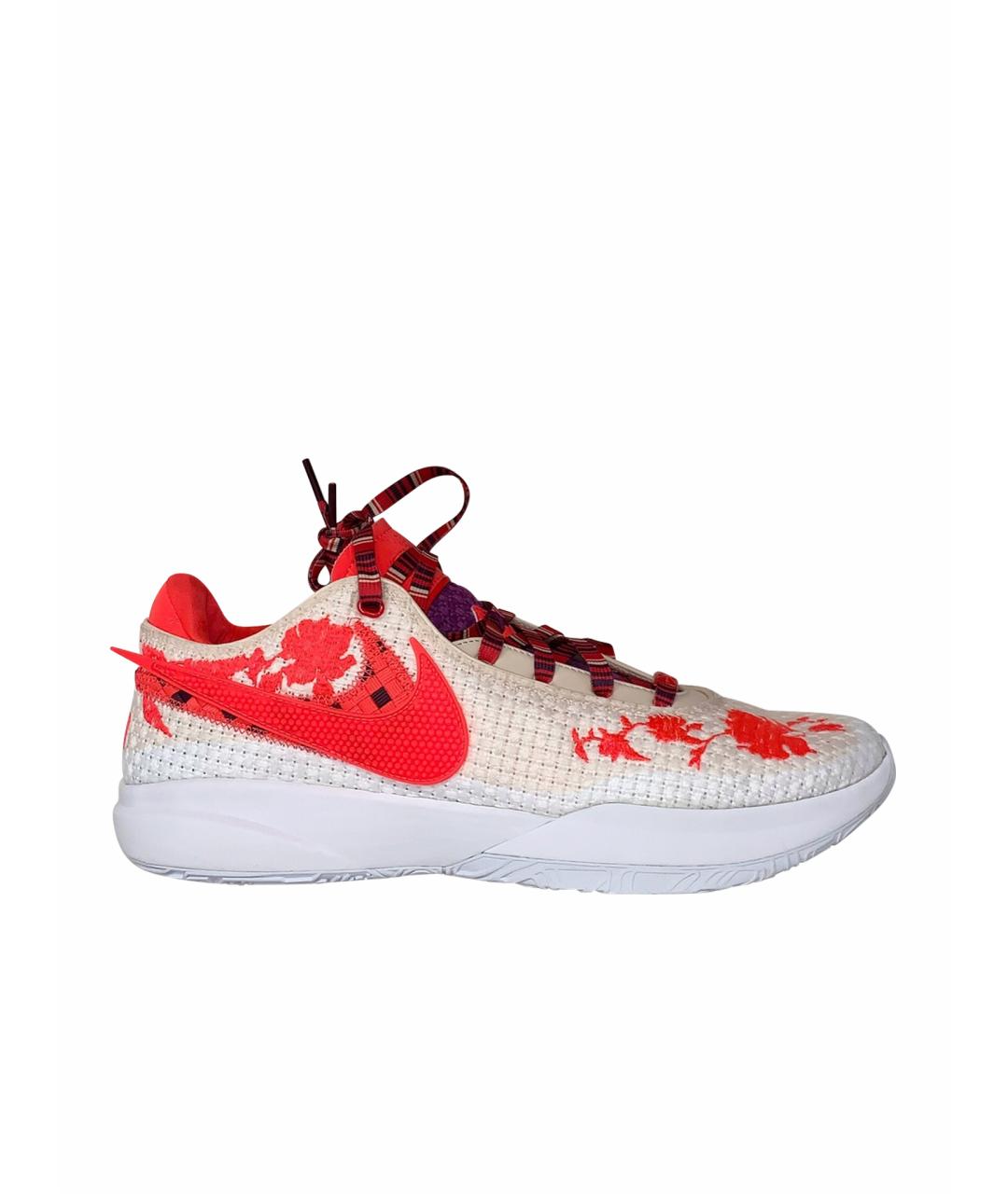 NIKE Белые текстильные низкие кроссовки / кеды, фото 1