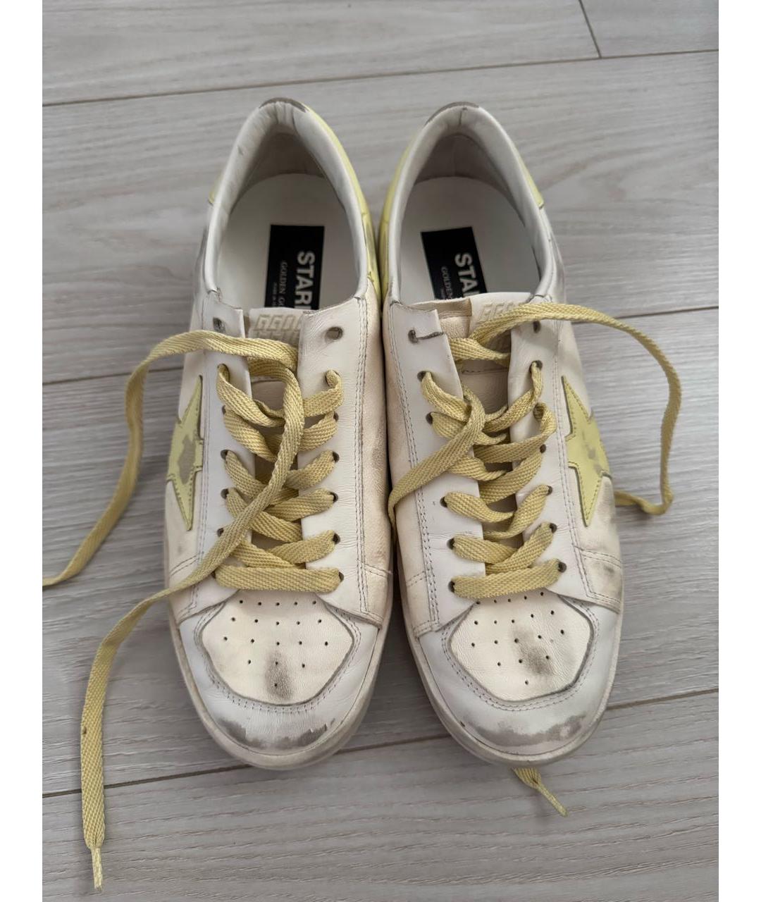 GOLDEN GOOSE DELUXE BRAND Белые кожаные кеды, фото 2
