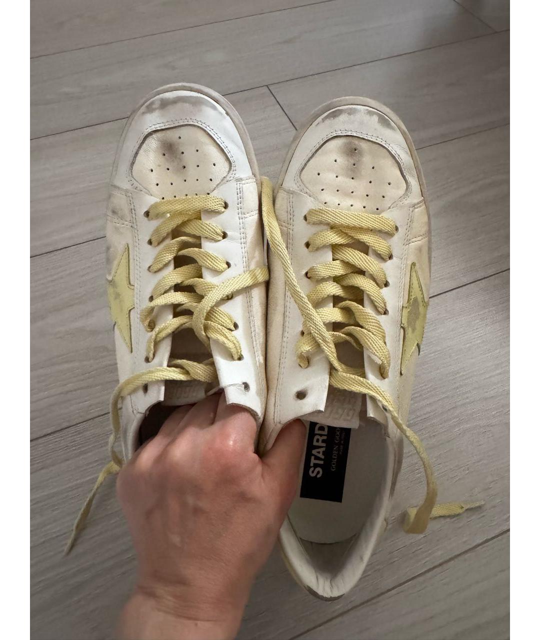 GOLDEN GOOSE DELUXE BRAND Белые кожаные кеды, фото 3
