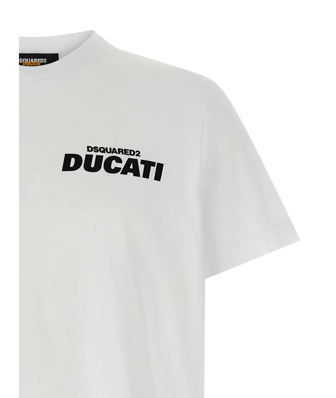 DSQUARED2 Белая хлопковая футболка, фото 3