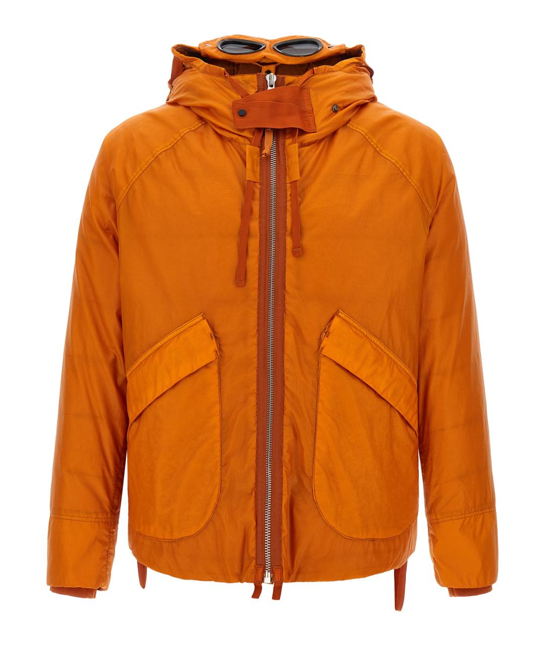 CP COMPANY Оранжевый полиамидовый пуховик, фото 1