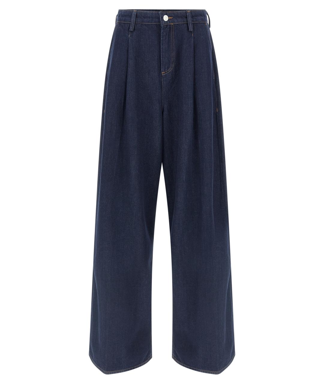 7 FOR ALL MANKIND Синие хлопковые прямые джинсы, фото 1