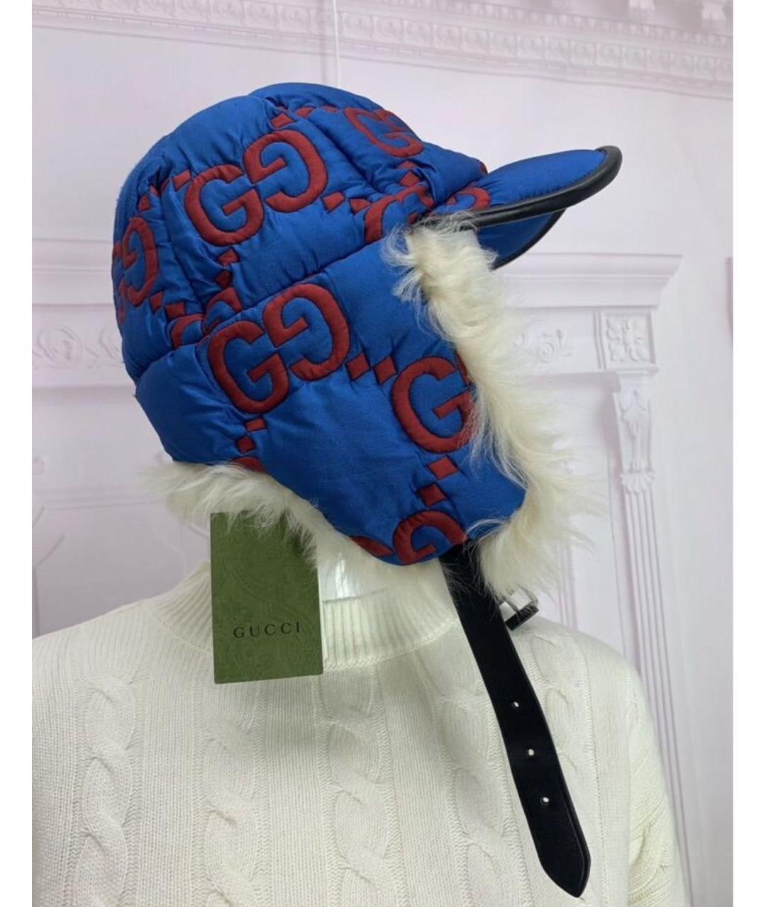 GUCCI Синяя шапка, фото 6