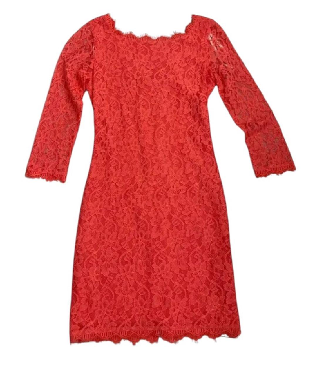 DIANE VON FURSTENBERG Красное шелковое коктейльное платье, фото 10