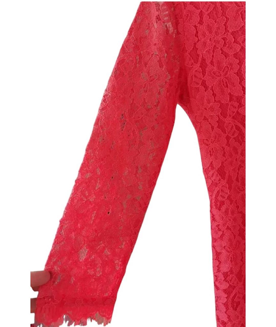DIANE VON FURSTENBERG Красное шелковое коктейльное платье, фото 4