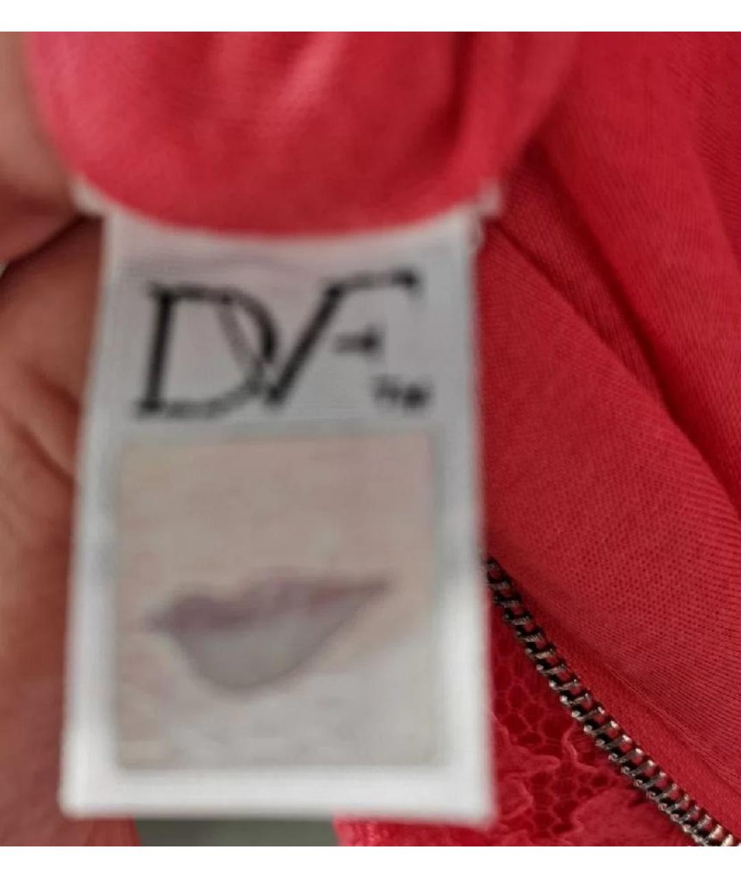 DIANE VON FURSTENBERG Красное шелковое коктейльное платье, фото 9