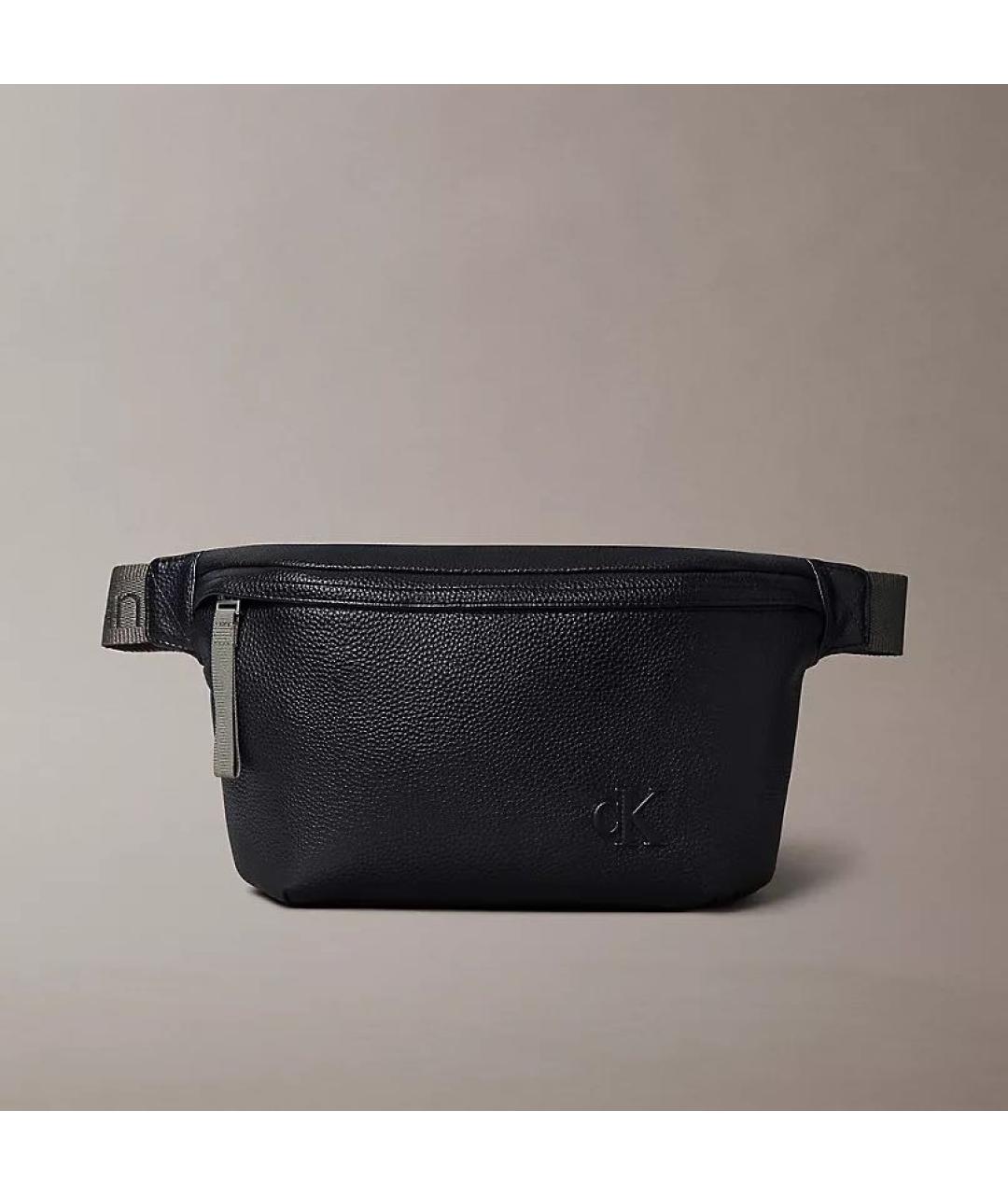 CALVIN KLEIN Черная поясная сумка из искусственной кожи, фото 5