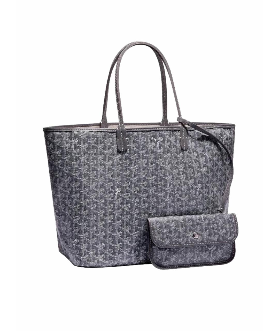 GOYARD Серая кожаная сумка тоут, фото 1