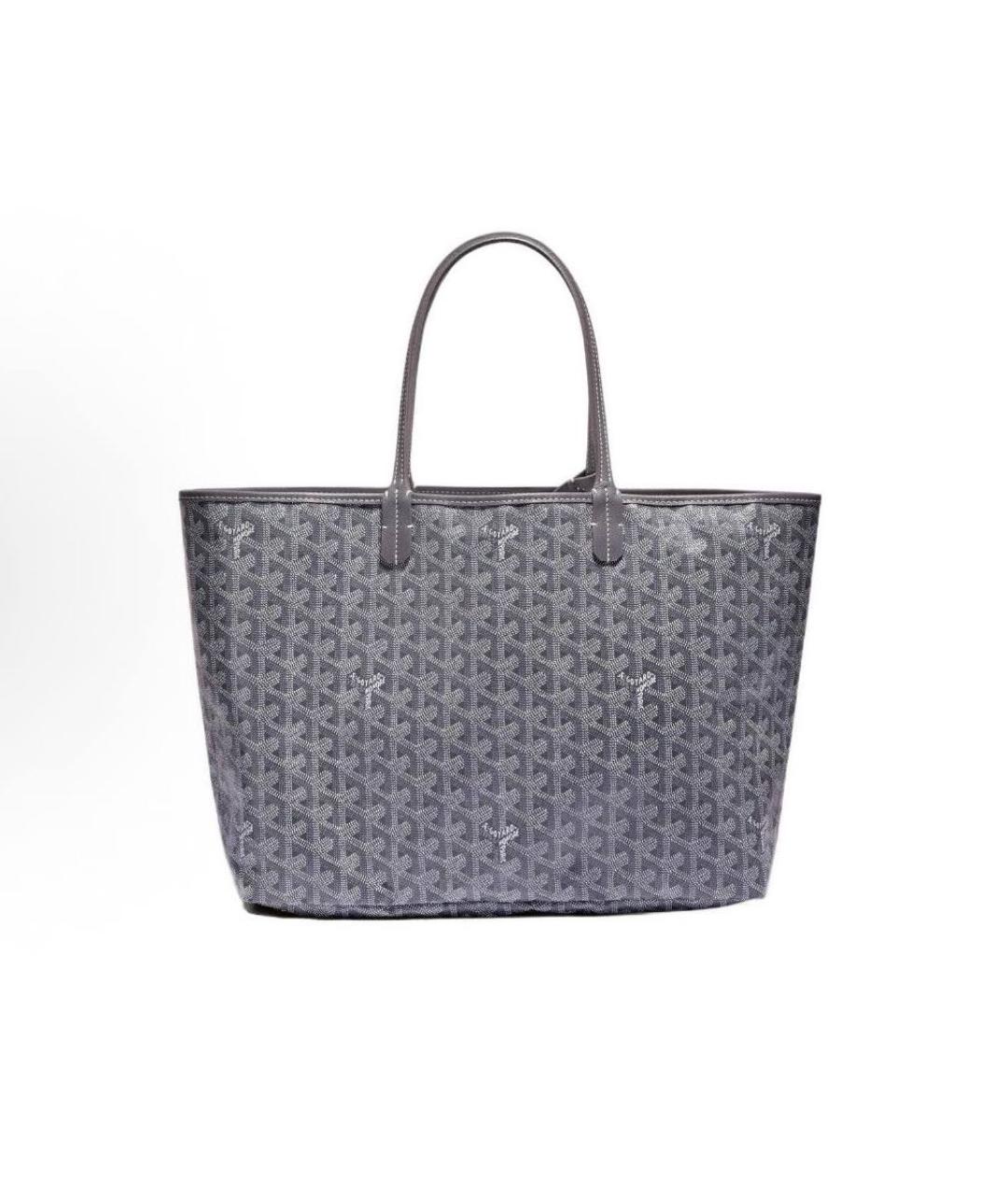 GOYARD Серая кожаная сумка тоут, фото 2