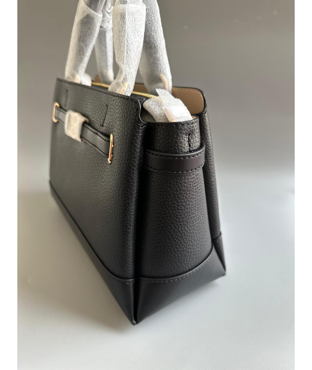 MICHAEL KORS Черная кожаная сумка с короткими ручками, фото 6
