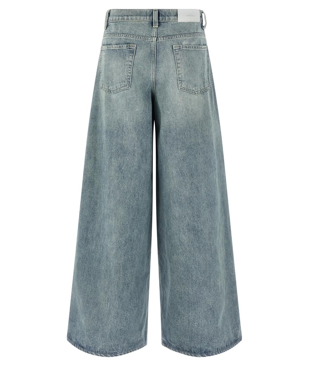 7 FOR ALL MANKIND Голубые хлопковые прямые джинсы, фото 2
